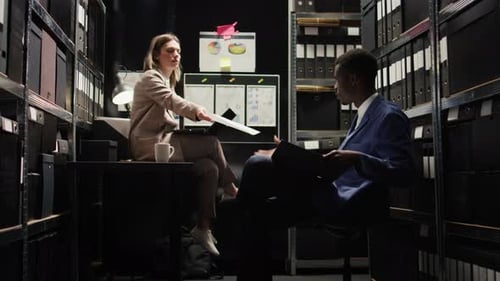 Business Team Collaboration in an Office Setting