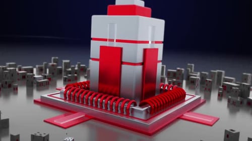 3D News Broadcast Intro with Spinning Globe