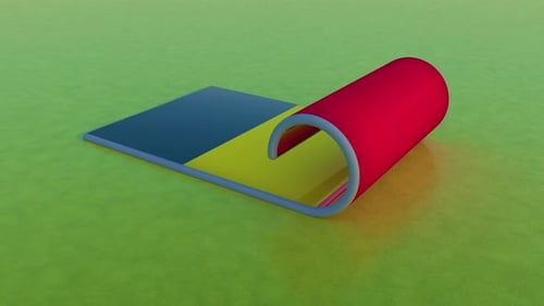 Belgium Flag Unroll Animation