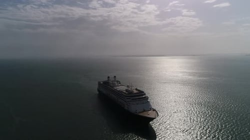 Cruise Liner Aerial View