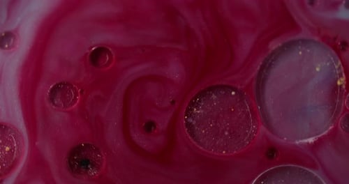 Abstract Liquid Mixing Background in Red, White, and Gold