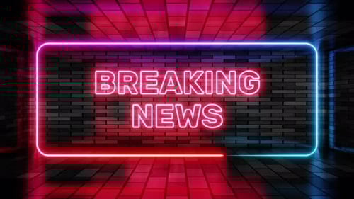 Neon Breaking News Title Reveal Animation