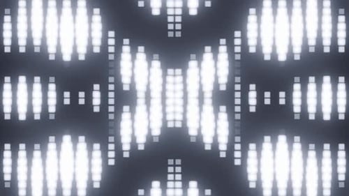 White Neon Abstract Equalizer Pixels Background Vj Loop In 4K
