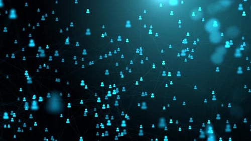 Abstract Digital Network of People Connections