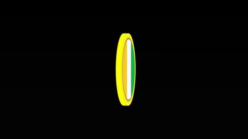 Circular Ivory Coast Flag Emblem Rotating Loop Animation