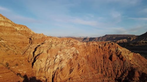 Aerial shot of the amazing rock formations in southern Utah.