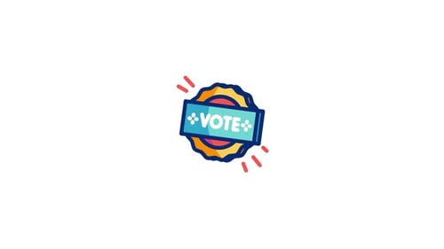 Animated Vote Badge Icon Loop