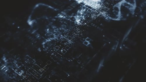 Futuristic Digital Data Network Background Animation