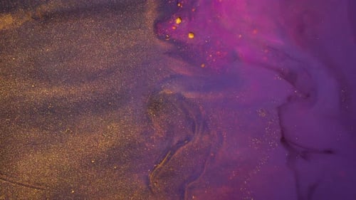 Closeup of a Stunning Violet and Gold Marble Flooring Pattern Background