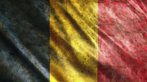 Distressed Grunge Flag Waving Textured Background Animation