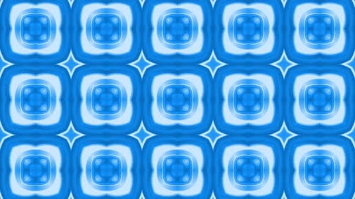 Blue VJ Kaleidoscope Background Loop V10
