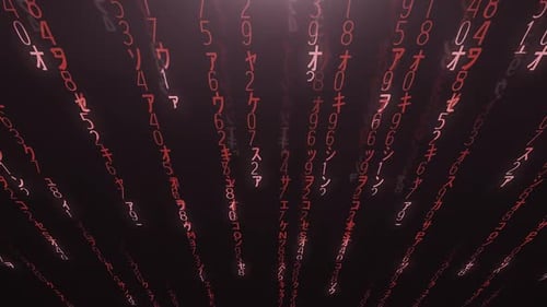 Résumé numérique futuriste avec chiffres en cascade