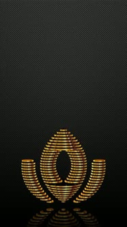 Elegant Golden Layered Abstract Symbol Loop Animation