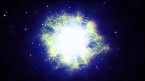 Cosmic Explosion Title Reveal with Glowing Text