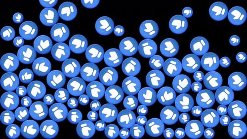 3D Animated Thumbs Up Down Reaction Icons Loop