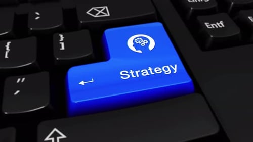 Strategy Round Motion On Computer Keyboard Button