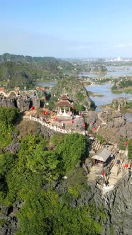 Aerial View Of Hang Mua Viewpoint In Ninh Binh Vietnam