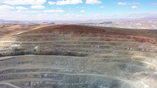 Aerial View Of Chrome Mine Explosion