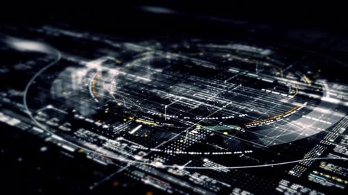 Futuristic Abstract Digital Data Flow Animation Background