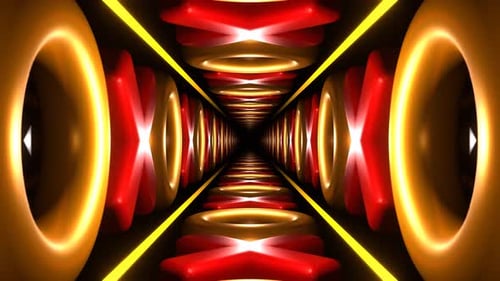 Red And Orange Endless Xo Tunnel Background Vj Loop I 4K
