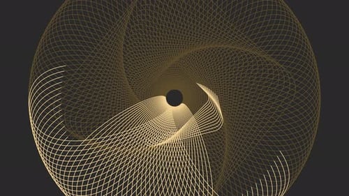 Elegant Golden Lines Swirling Geometric Motion Background