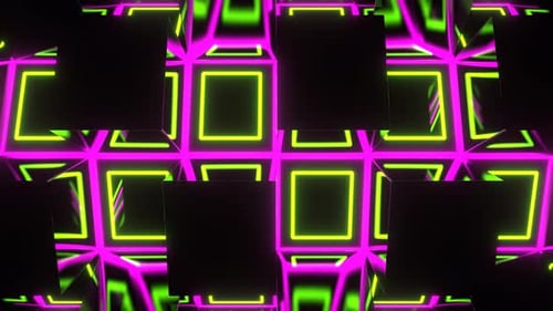 Light Green And Pink Cylindrical Neon Moving Background Vj Loop In 4K