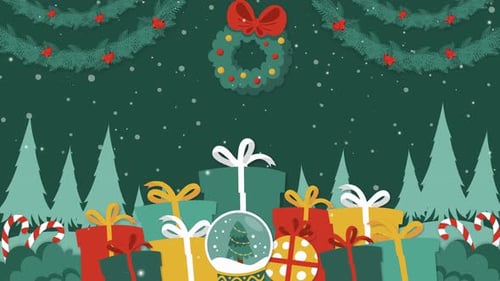 Animação de fundo da temporada de Natal