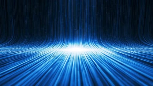 Futuristic Digital Data Stream Abstract Blue Lines Background
