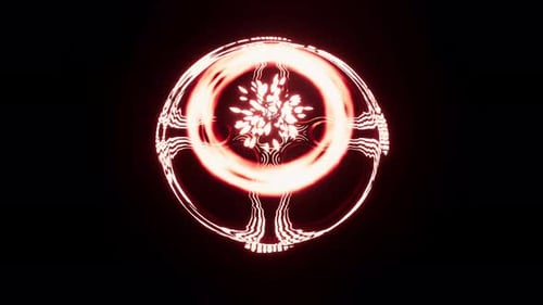 Futuristic Red Energy Logo Reveal Animation