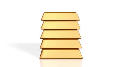 Pirámide de lingotes de oro