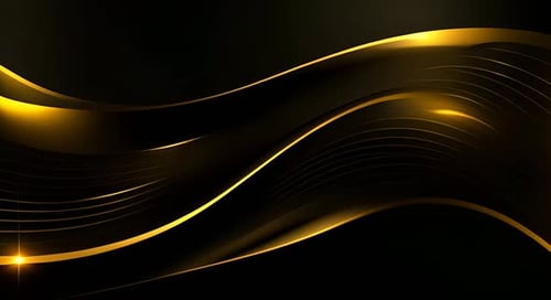 Black luxury corporate background with golden lines