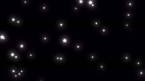 Floating White Stars Shimmering Particles Overlay