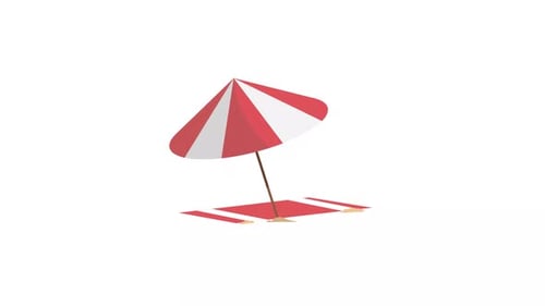 Mat With Beach Umbrella | including alpha