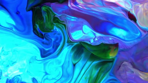 Abstract Colorful Fluid Swirls