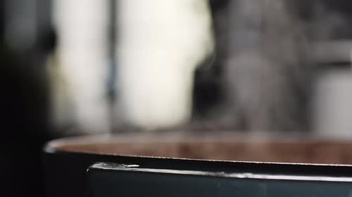 Steam Rising from a Pot in Close Up