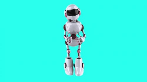 Fun 3D cartoon robot talking (with alpha channel)