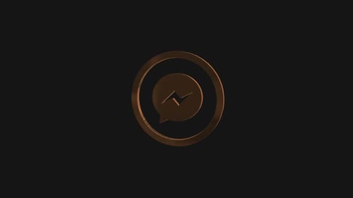 Messenger Logo 3D Alpha Channel