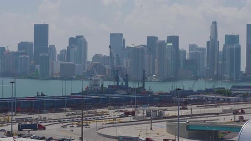 Port of Miami Coastal Port Terminal City View Port of Miami.mov