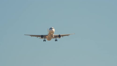 Passenger Jet Flying Overhead on Final Approach