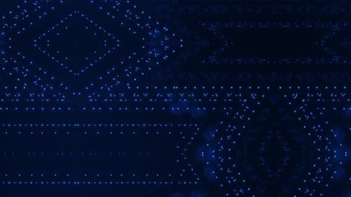 Abstract Blue Digital Grid Network Looping Background
