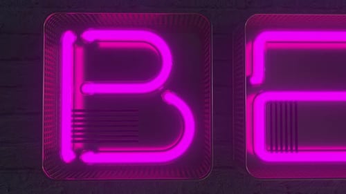BEST Pink Signboard Made with Glowing Neon Letters in the Dark