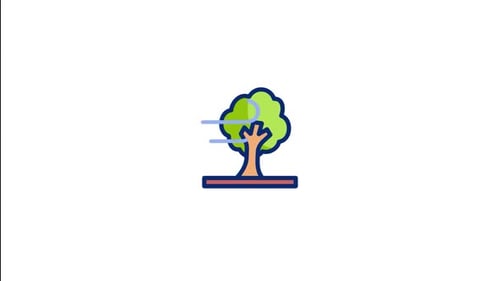 Animated Geometric Tree Icon