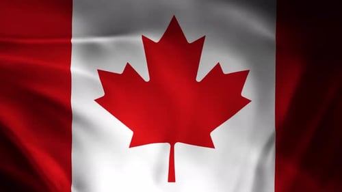 Animated Waving Canadian Flag Loop
