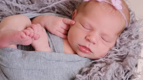 Cute Newborn Baby Sleeping