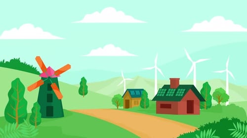 Green World Environment Day Animation Background