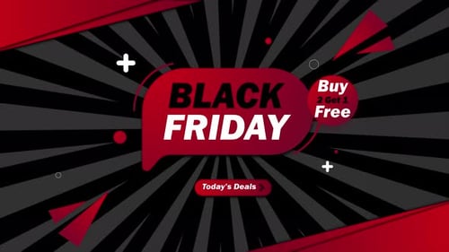 Black Friday Sales Promotion Animated Title Graphic