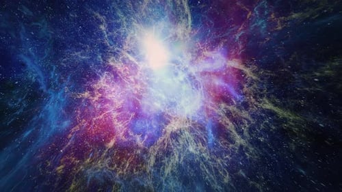 Abstract Space Nebula Fly Through Background Animation