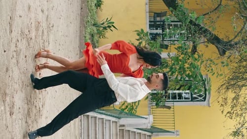 Couple Dancing Together in an Urban Setting