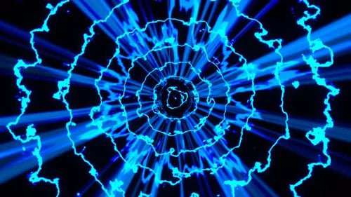 Blue Sci-Fi Radio Waves Background Vj Loop In 4K