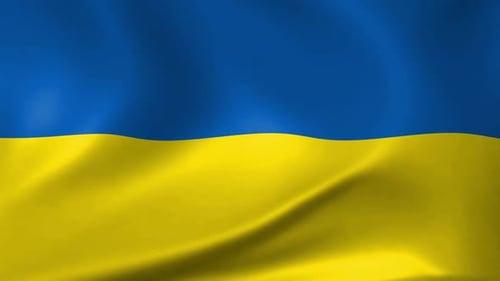 Seamless Waving Ukrainian Flag Animation